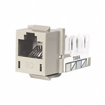 HUBBELL PREMISE WIRING Jack Office White Cat6, 3TY68