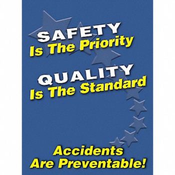 ACCUFORM Safety Poster 22 in x 17 in Plastic, 3TZE8