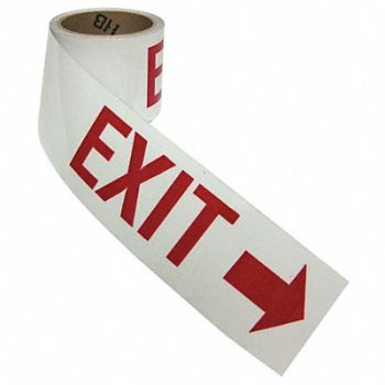 GRAINGER APPROVED Floor Tape Red/White 3 inx15 ft Roll, 3TZT1