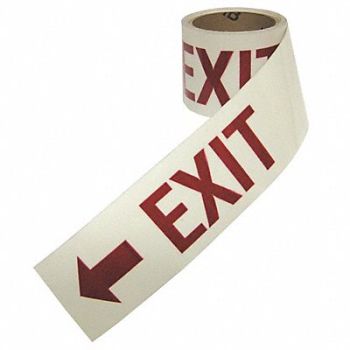 GRAINGER APPROVED Floor Tape Red/White 3 inx15 ft Roll, 3TZT2