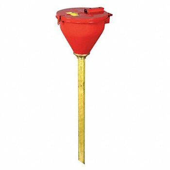 JUSTRITE Self Closing Funnel Red GalvStl NPS/NPT, 3TZU9