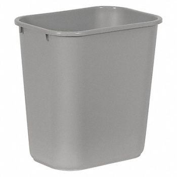 RUBBERMAID COMMERCIAL PRODUCTS F9113 Wastebasket Rectangular 7 gal Gray, 3U634