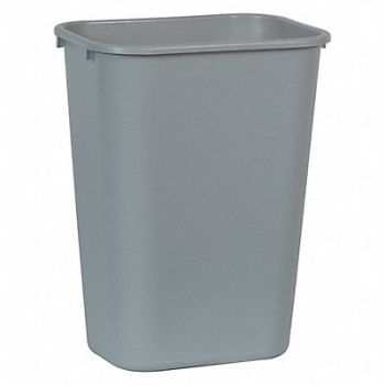 RUBBERMAID COMMERCIAL PRODUCTS Trash Can Rectangula 10-21/64 gal Gray, 3U636