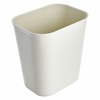 RUBBERMAID COMMERCIAL PRODUCTS F9111 Wastebasket Rectangular 3-1/2 gal Beige, 3U637