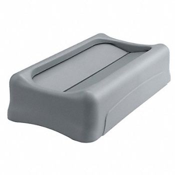 RUBBERMAID COMMERCIAL PRODUCTS F8416 Trash Can Top Drop Top Swing Gray, 3U640