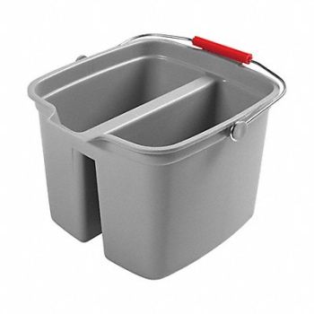 RUBBERMAID COMMERCIAL PRODUCTS Split Bucket Gray 4 1/4 gal, 3U662