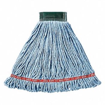 RUBBERMAID COMMERCIAL PRODUCTS Wet Mop Blue Cotton/Synthetic, 3U676