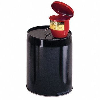 JUSTRITE Mini-Drum Safety Funnel 4-1/2 In, 3UAL1
