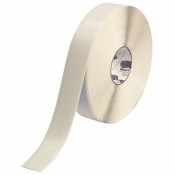 MIGHTY LINE E3476 Floor Tape White 2 inx100 ft Roll, 3UAP5
