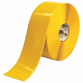 MIGHTY LINE E3477 Floor Tape Yellow 4 inx100 ft Roll, 3UAR1