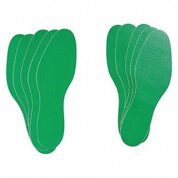 BRADY Floor Tape Green 3.75x11.88 in Foot PK10, 3UAV8