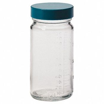 QORPAK Beaker Bottle 30mL Glass Wide PK48, 3UEJ1