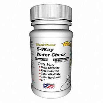 INDUSTRIAL TEST SYSTEMS Test Strips 5-In-1 City Water Check PK50, 3UCX5