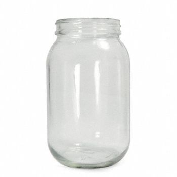 QORPAK Bottle 3840mL Glass Wide PK4, 3UED8