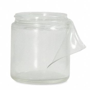 QORPAK Safety Coated Jar 240mL Glass Wide PK24, 3UEF3