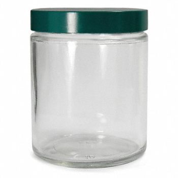 QORPAK Jar 960mL Glass Wide PK12, 3UEK1