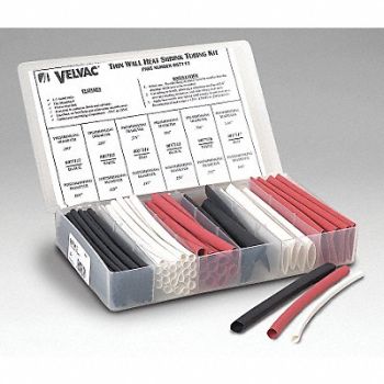 VELVAC 86 Piece Thin Wall Heat Shrink Tube Kit, 3ULU8