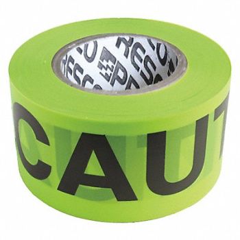 PRESCO PRODUCTS CO Barricade Tape Lime Glo/Blk 500ft x 3In, 3UTK1
