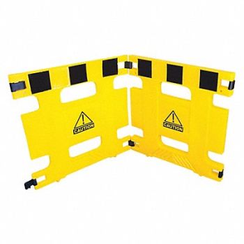 GRAINGER APPROVED Barricade 2 Panel 72 In Length Yellow, 3UTN8