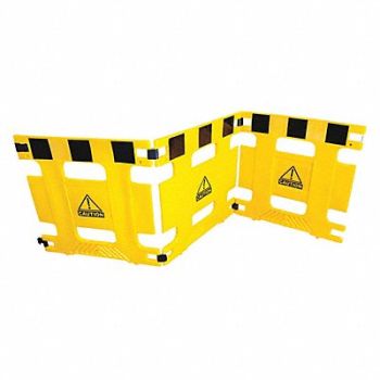 GRAINGER APPROVED Barricade 3 Panel 108 In Length Yellow, 3UTN9