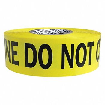 PRESCO PRODUCTS CO Barricade Tape Yllw/Slvr/Blk 1000 ft, 3UTW5