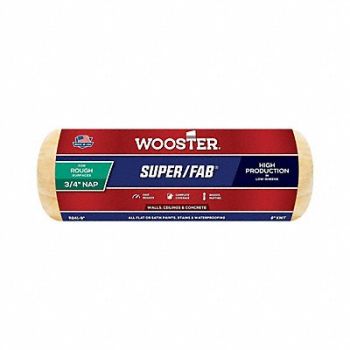 WOOSTER Paint Roller Cover 9 L 3/4 Nap Knit, 3UW70