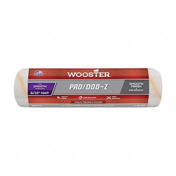 WOOSTER Paint Roller Cover 9 L 3/16 Nap Woven, 3UW78