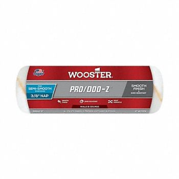 WOOSTER Paint Roller Cover 9 L 3/8 Nap Woven, 3UW80