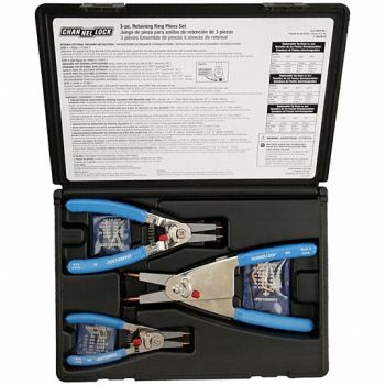 CHANNELLOCK Retaining Ring Plier Set 15 90 Deg 3 pc, 3UWG5