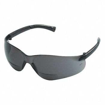MCR SAFETY D7977 Bifocal Safety Read Glasses +2.50 Gray, 9N082
