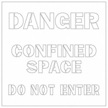 ELECTROMARK Stencil Dnger Confined Space Do Not Entr, 3VAE1
