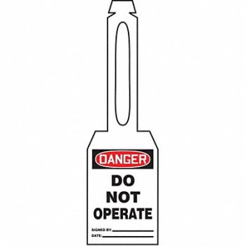 ACCUFORM Loop n Strap Danger Tag 5 1/4in H PK25, 3VAX3