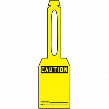 ACCUFORM Loop n Strap Caution Tag 5 1/4in H PK25, 3VAX8