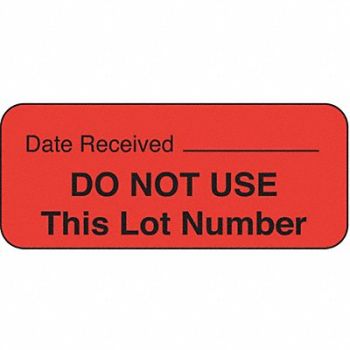 ROLL PRODUCTS Label 5/8 in x 1 11/16 in Paper PK1000, 3VCC1