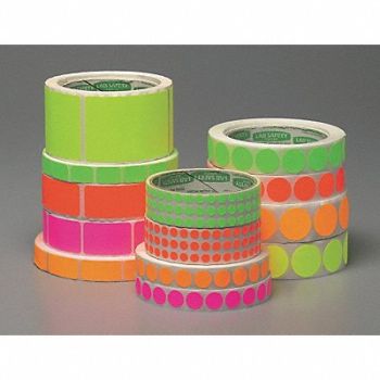 GRAINGER APPROVED Shipping Dot Label 1/4 in W PK1000, 3VCL4