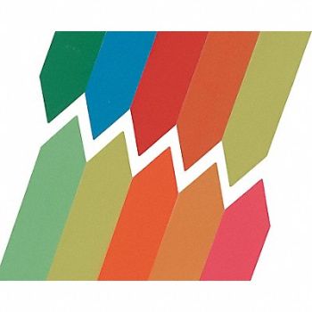 GRAINGER APPROVED Sticky Arrows 1/2 x 2-1/4 PK200, 3VDJ9