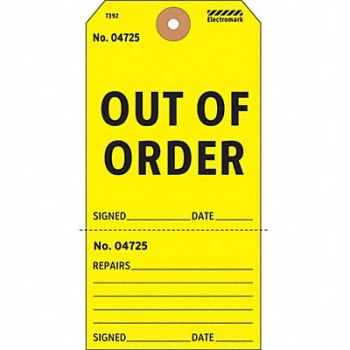 ELECTROMARK Danger Tag 5 3/4in H 2 7/8in W PK100, 3VCW1