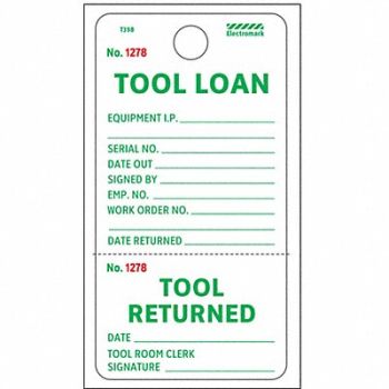 ELECTROMARK Notice Tag 5 3/4in H 2 7/8in W PK100, 3VCW7