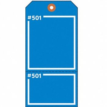 ELECTROMARK Blank Tag 5-3/4 x 2-7/8 In Bl PK100, 3VCW8
