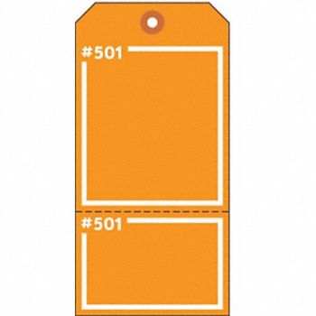 ELECTROMARK Blank Tag 5-3/4 x 2-7/8 In Orn PK100, 3VCX1