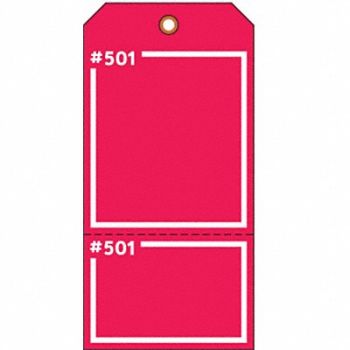 ELECTROMARK Blank Tag 5-3/4 x 2-7/8 In R PK100, 3VCX3