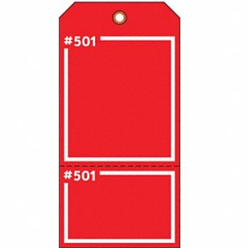 ELECTROMARK Blank Tag 5-3/4 x 2-7/8 In R PK100, 3VCX6