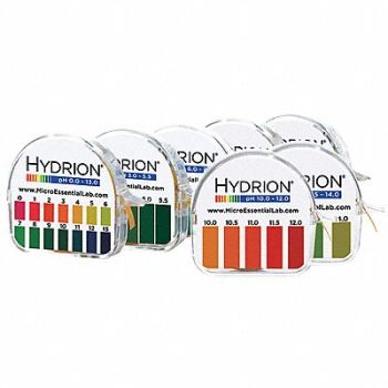 MICRO ESSENTIAL pH Paper Midget Dispenser Kit pH 0-14, 3VDZ4