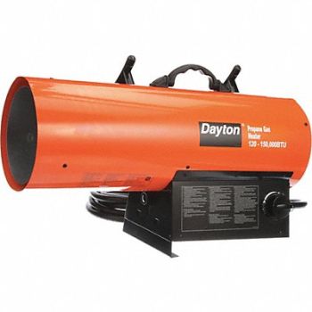 DAYTON Portable Gas Torpedo HeatrLP 435 cfm, 3VE58