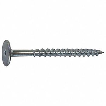 GRAINGER APPROVED FlatHd Wood Scrw Zinc #10 2 7/16 L PK150, 3VKH3