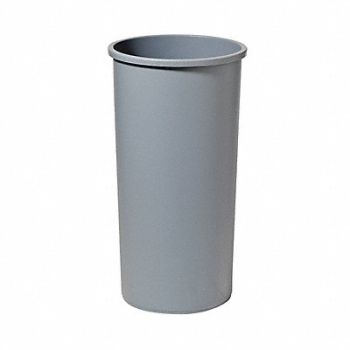 RUBBERMAID COMMERCIAL PRODUCTS Trash Can Round 22 gal Gray, 4HC02