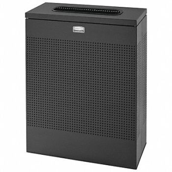RUBBERMAID COMMERCIAL PRODUCTS Trash Can Rectangular 22-1/2 gal Black, 3VMP3