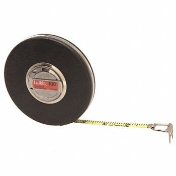 CRESCENT LUFKIN Long Tape Measure 3/8 In x 100 ft Brown, 3VYJ3