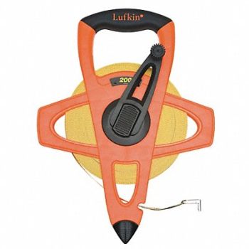 CRESCENT LUFKIN Tape Measure 1/2 Inx200 ft Orange/Black, 3VZF5