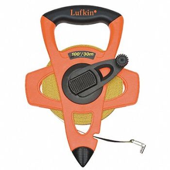 CRESCENT LUFKIN Tape Measure 1/2 Inx100 ft Orange/Black, 3VZJ2